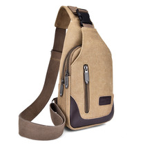 New Chest Bag Mens shoulder bag Canvas Shoulder Bag Korean Tide Cross Chest Bag Casual Small Backpack Mens Bag