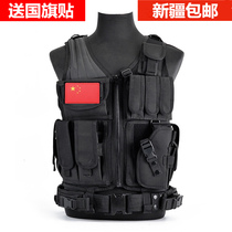  Xinjiang outdoor CS tactical vest multi-function tactical vest Military fan equipment Police station protective overalls