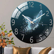 Net red clock living room wall clock home silent bedroom quartz clock atmospheric creative European style hanging watch without punching