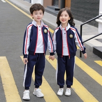 Kindergarten garden uniform Spring and autumn uniform set Primary school class uniform First grade childrens British wind sports three-piece set