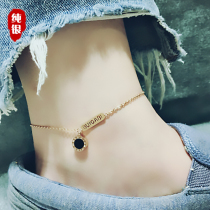 Sterling silver anklet female personality ancient style sexy fashion new Moren call fortune bell engraved this year gift