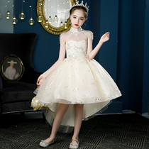 Childrens birthday dress host Flower Boy Princess dress foreign girl puffy girl piano performance autumn
