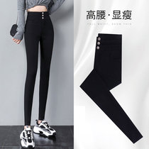 Black beat bottom pants woman outside wearing spring and autumn summer 2022 bursting with new high waist 90% magic display slim slim-thin-footed pants
