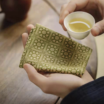 Xianmei tea towel absorbent thickened high-end Zen tea mat tea ceremony cotton hemp Chinese kung fu pot tea cloth tea accessories
