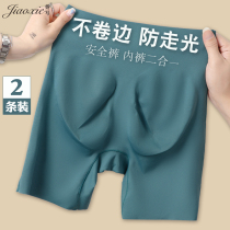 Ice silk safety pants women anti-light summer free of marks and hip-bottom shorts underpants two-in-one not curbside big code