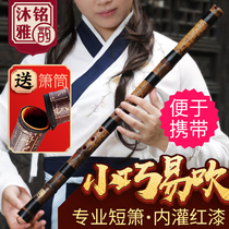Professional Dongxiao Beginner High Level Refined Refined Zero Foundation Purple Bamboo Play Short Siao Flute Eight Holes Gf Starter Ancient Wind and Musical Instruments