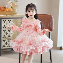 Loretta Girl Princess Dress Spring Dress Woman Baby 2023 New Ocean Gas Spring Fluffy Skirt Child Skirt Spring