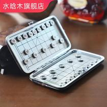 Chinese chess magnetic mini adult student children beginner oak set portable magnetic folding like chessboard