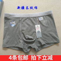 Pulpoetry Mens Underwear 2022 New Tide Sign Pure Cotton Antibacterial Four Corners Full Cotton Fabric Breathable Mid Waist