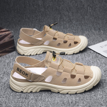Hong Kong Boomer Beach Shoes Mens Shoes 2022 New Summer Outwear Sports Hollowed-out Baotou Young mens sandals