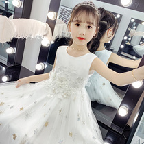 Girl dress dress foreign air yarn dress summer dress 2022 new childrens dress Girl clothing Girls tennis Red princess dresses Summer