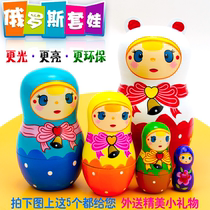Russias 5-story big-headed son big movie with cartoon childrens educational wooden doll toy gift collection