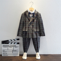 Childrens suit suit suit boys dress spring and autumn Korean version of leisure small host clothes baby one year old suit foreign style