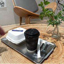 Disposable thickened cupcake coffee hot drinking cup S shaped corrugated anti-scalding 300ml 400ml soy milk hot milk tea packaging