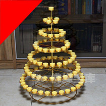 Buddha butter lamp candle holder lotus flower seven layer plum blossom ghee lamp holder 108 enlarged lamp plate