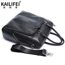 Mens bag leather leather briefcase for leisure mens bag head bull leather bag bag