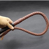  Equestrian sports horse whip cowhide whip Old-fashioned wear-resistant martial arts whip ranch sheep whip cattle whip props