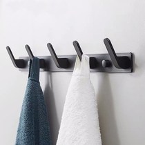 Entry hook wall-mounted toilet towel row hook wall hole-free clothes wardrobe fitting room clothes hat clothes rack