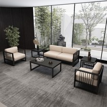 New Chinese Iron Art Business Office Reception Will Guest Cloth Art Trio Position Sofa Can Be Detached for Double Easy Leisure