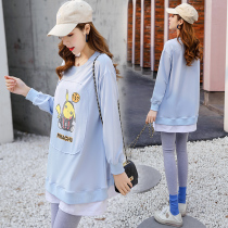 Pregnant women spring fashion suit out of the small base shirt top winter dress autumn and winter loose top