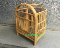 (Crown physical store)Bamboo chicken cage Seiko old bamboo cage Medium large painted media cage Raising cage playing cage Partridge bird cage