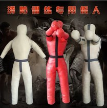 Wrestling dummy fire rescue training MMA mixed martial arts boxing humanoid sandbag jiu-jitsu leather man shaking sound with the same
