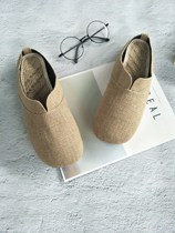Summer National Wind Linen Slippers Straw Sandals Shoes Baotou Exterior Wearing Slippers Linen Shoes Handcrafted Straw Chic Shoes Man
