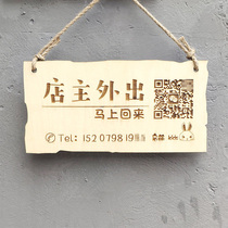 Original wooden business card decoration listing business hours personalized custom listing creative door plate custom wooden card