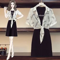 A21ABC size womens clothing 2021 summer new fat sister thin foreign style Net red fried street fashion dress