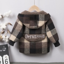 Boys winter clothing 2021 new baby in the middle of a long cashmere fur coat and children winter gush clothes blouses