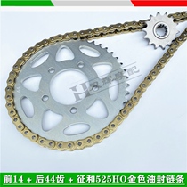 Application of Bennelly Yellow Dragon BJ600 300302S Original factory front and back teeth disc sprockets and oil seal chain sleeve chain