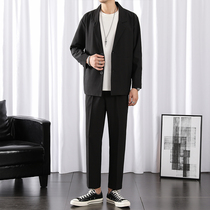Loose casual jacket suit men Autumn Street senior sense niche suit vintage straight tube trousers men