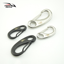 KEEP DIVING 316 STAINLESS STEEL WHITE BLACK DIVING SINGLE HEAD BUCKLE Egg-shaped HOOK Scuba BACK FLY GEAR