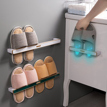 Bathroom trailer rack-free wall-mounted shoe rack toilet shoes storage rack toilet slippers drain rack