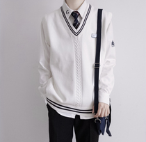 (Thorn original) Pinggu University jk dk uniform genuine striped knitted vest sweater autumn and winter New