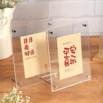 Acrylic Photo Frame Swing Bench 6 Inch 7 Minimalist Creative Gift Transparent Crystal Picture Frame Postcard No Side Display Frame