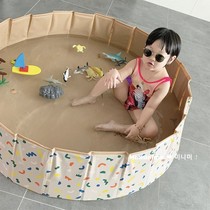 ins Wind multifunctional folding Pool childrens play ball pool baby indoor and outdoor playground storage fence pool
