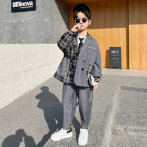 Boy suit suit spring and autumn 2021 new childrens autumn suit British style suit