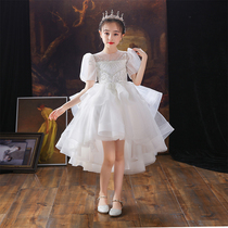 Childrens princess dress flower girl dress summer puffy gauze birthday host piano performance evening dress foreign atmosphere