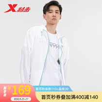 XTEP single windbreaker mens sunscreen clothing 2021 summer new mens outdoor sports top long-sleeved sunscreen jacket men