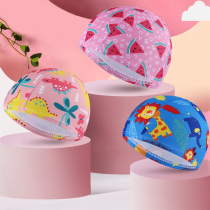 Childrens swimming cap Boy girl Korea ins Han Fan cartoon child baby swimming cap sunscreen sunscreen quick-drying