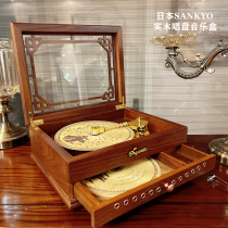 Japanese sankyo wooden turntable music box retro music box girlfriend girl children birthday New Year gift