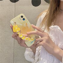 ins lemon yellow love chain for iphone12pro max Apple 11 phone case xs soft 78plus female