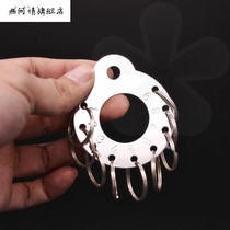 Hand-held accessories keychain may be tagged keychain thickened household simple yao gua adhesive hook multi-loop key disk (s)