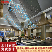 Sales Department Project Air Glass Fish Swarm Hanging Glass Art Small Fish Hangers Hotel Creative Top Decoration