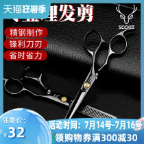 Hair stylist Hair scissors Hair scissors Flat tooth scissors thin scissors Professional hair cut artifact self-cut household suit