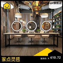 Hair salon mirror table Barber shop mirror special table Hair salon hot dyeing single-sided double-sided mirror table with lamp Photo studio makeup table