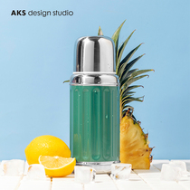 AKS stainless steel thermos cup for men and women Cold large retro water Cup portable mini kettle Zhang Shaohan same model