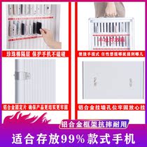 A school mobile phone storage cabinet multi-grid wall storage cabinet enterprise box storage small storage number with door box wall hanging