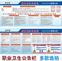 Occupational Health Management Information Bulletin Board Hazard Prevention And Control Operation Management System a4 Crystal Information Box Publicity
